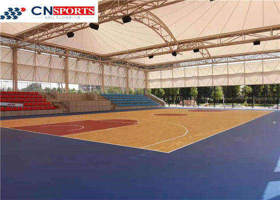 Rubber Synthetic Basketball Court Flooring IAAF Anti Slip