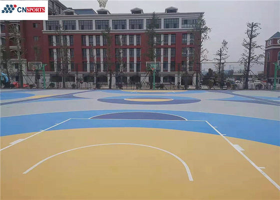 Wooden Texture Outside Basketball Court Flooring Soundproof