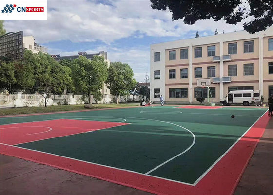 Wooden Texture Outside Basketball Court Flooring Soundproof